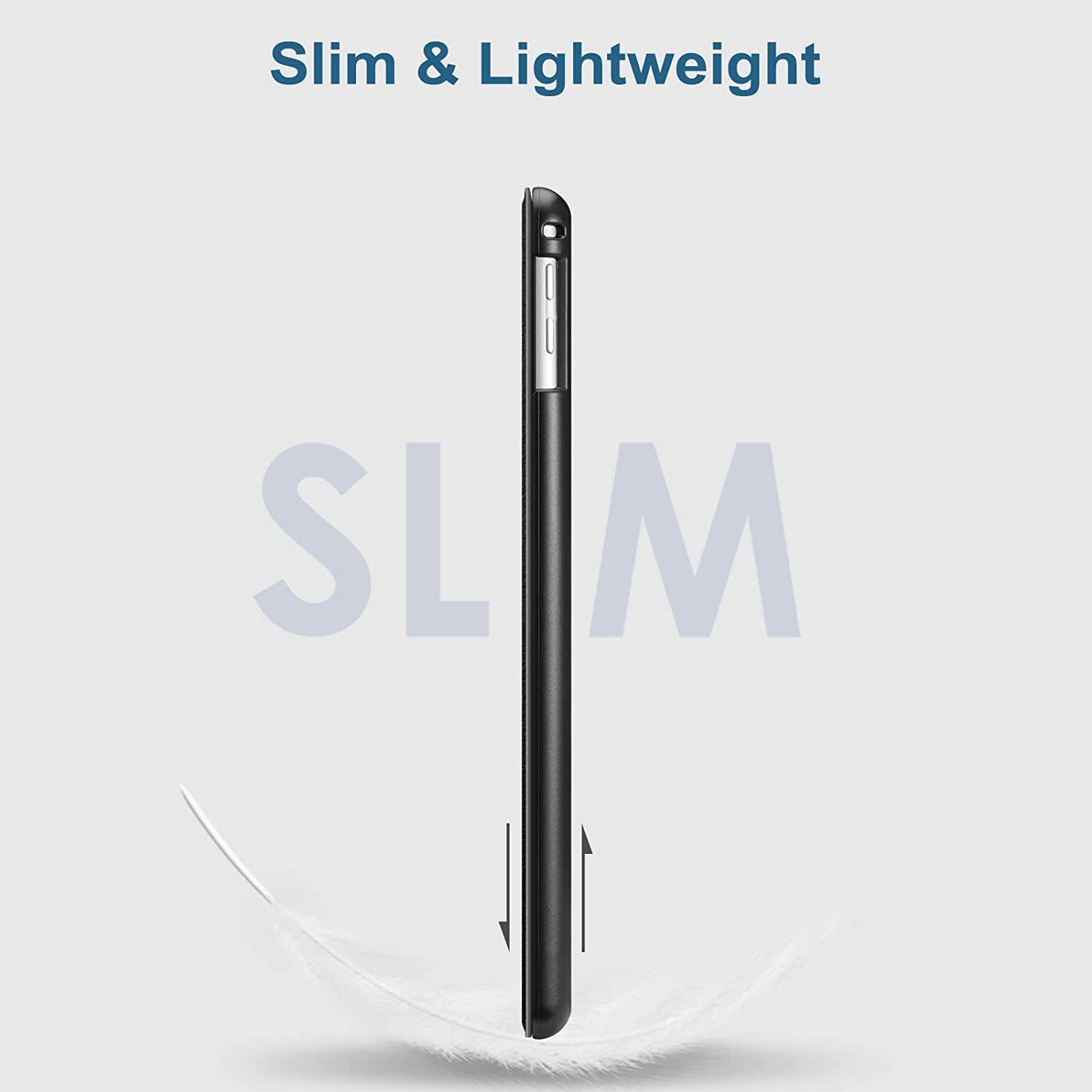 Slimshell Case for Ipad 6Th / 5Th Generation (2018 2017 Model, 9.7 Inch), Ipad Air 2 / Air 1 (9.7 Inch) - Lightweight Stand Smart Protective Cover with Auto Sleep/Wake, Black