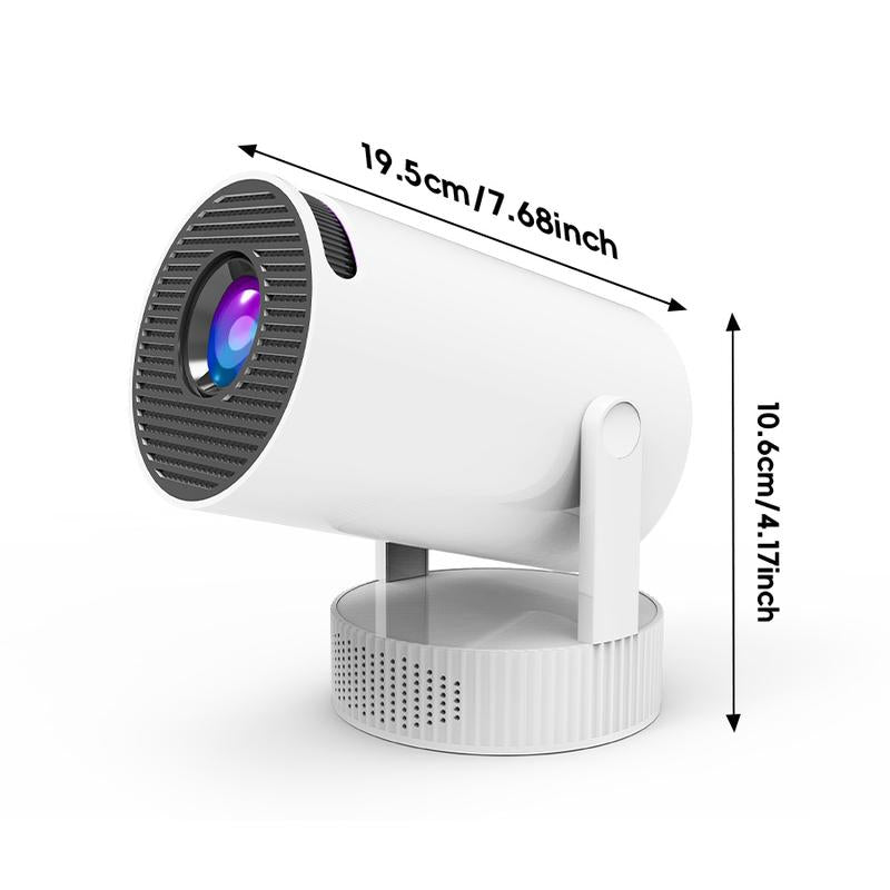 Portable Projector with Wifi and Bluetooth, Speaker and Auto Keystone Correction Video Projector, 350ANSI Outdoor Movie Projector, 50% Zoom, MAX200 Inch Display (White) Voplls