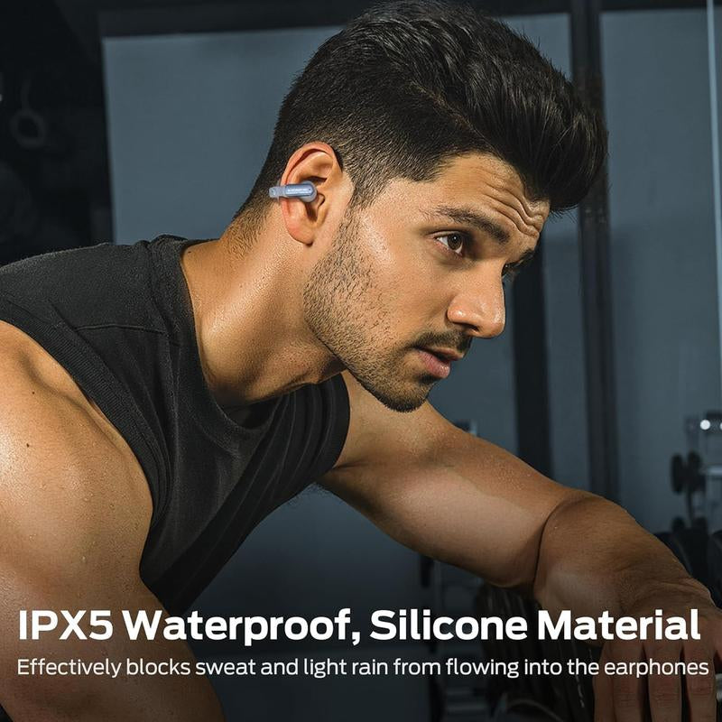 Monster Open AC601 Earbuds Wireless, Comfort Clip-On Bluetooth Earphones, Bluetooth 5.4 Earbuds with Environmental Noise Cancellation, IPX5 Waterproof & Touch Control Wireless Headphones