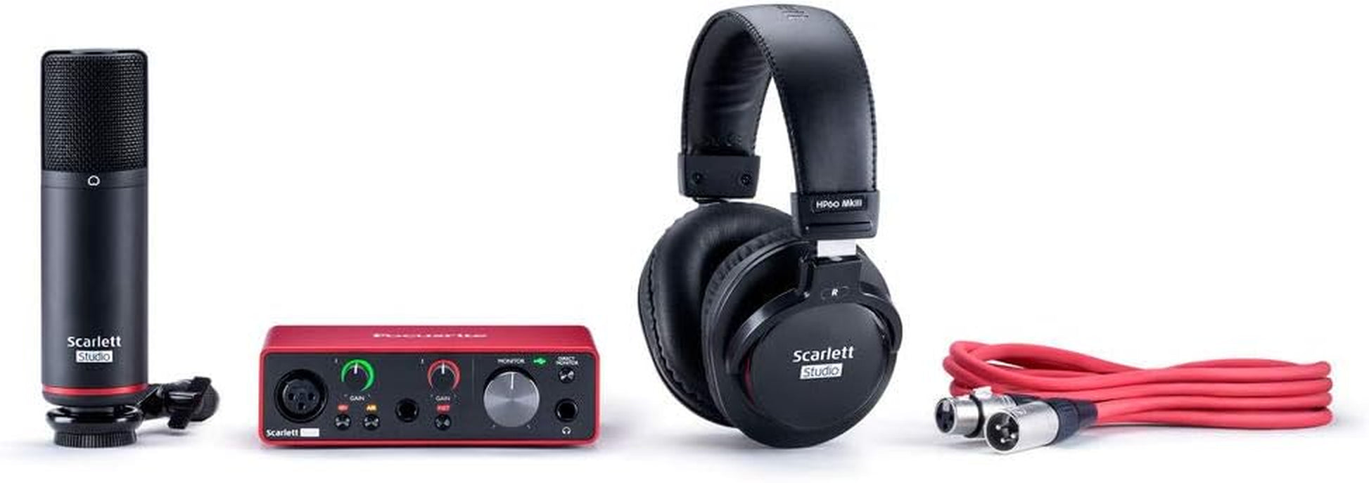 Scarlett Solo Studio 3Rd Gen USB Audio Interface Bundle for the Guitarist, Vocalist or Producer with Condenser Microphone and Headphones for Recording, Songwriting, Streaming and Podcasting