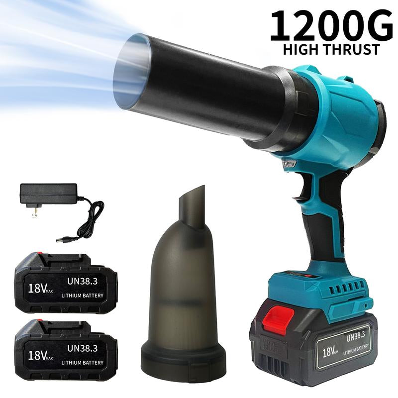 Leaf Blower and Vacuuming Two Functions with 3Speed Modes,Leaf Blower Cordless - 21V Powerful Electric Leaf Blower with 2 X 4.0Ah Batteries and Charger, 1200G Wind Pressure Handheld Blower for Lawn Care, Patio, Dust, Blowing Leaves and Car Vacuuming,