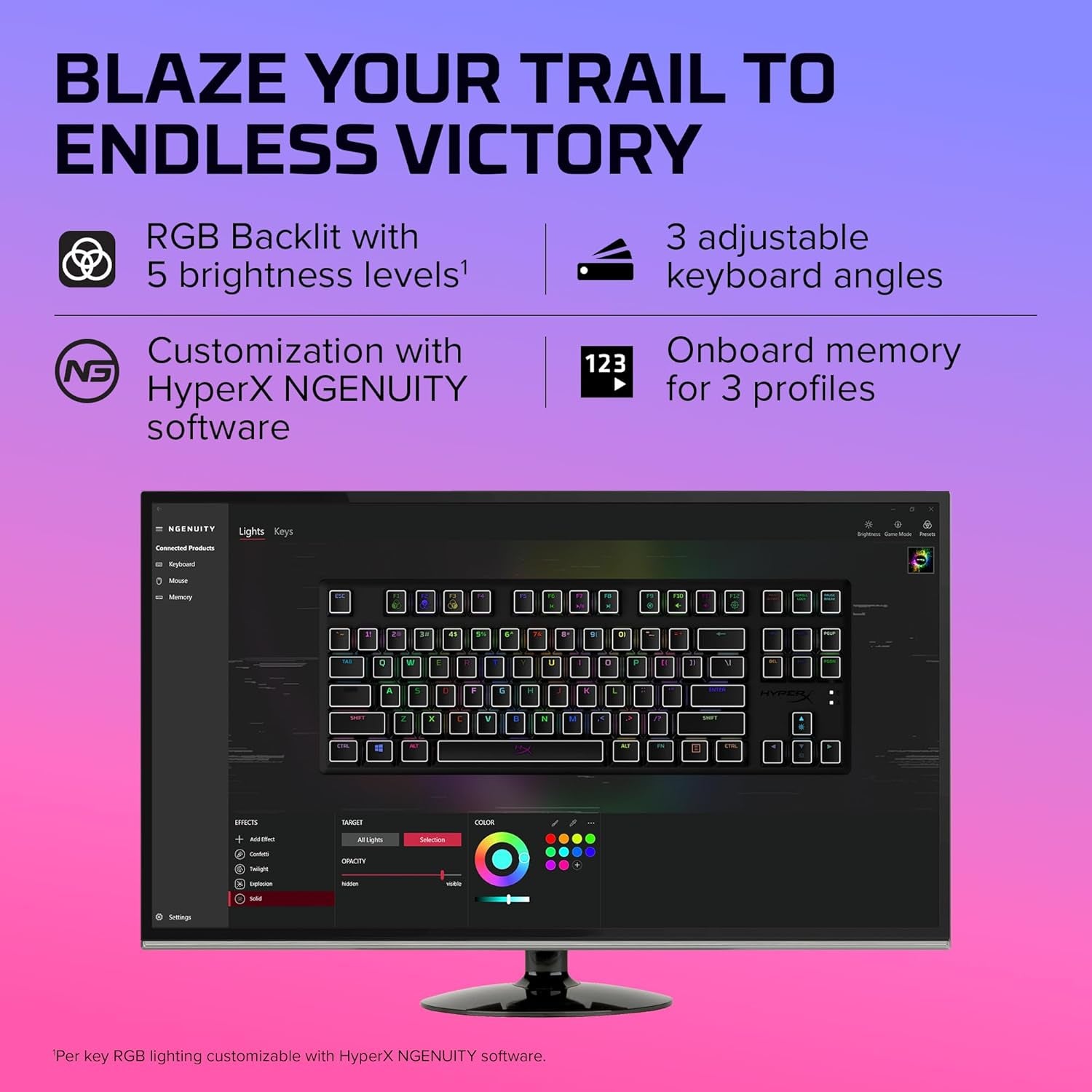 Alloy Origins Core - Tenkeyless Mechanical Gaming Keyboard, Software Controlled Light & Macro Customization, Compact Form Factor, RGB LED Backlit, Linear  Red Switch,Black