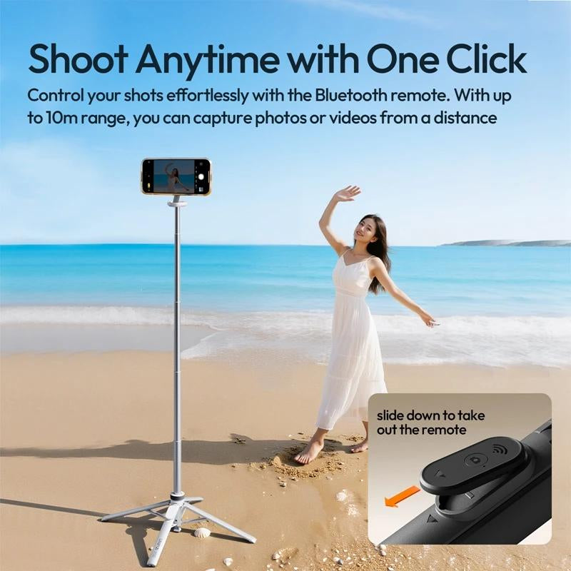 Ulanzi MT85 Smartphone Selfie Stick Phone Automatic Tripod Stand 1.5M with Bluetooth Controller 10M Wireless Magsafe Quadruped