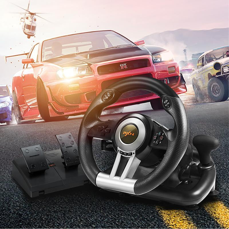 Post-Christmas Gaming Essential! PXN V3 Pro Racing Wheel with Pedals /& Shifter for PC /Xbox /Series X/S PS4 /Switch/ F1 Simulation Driving Experience/Plug & Paly Console Game Controller