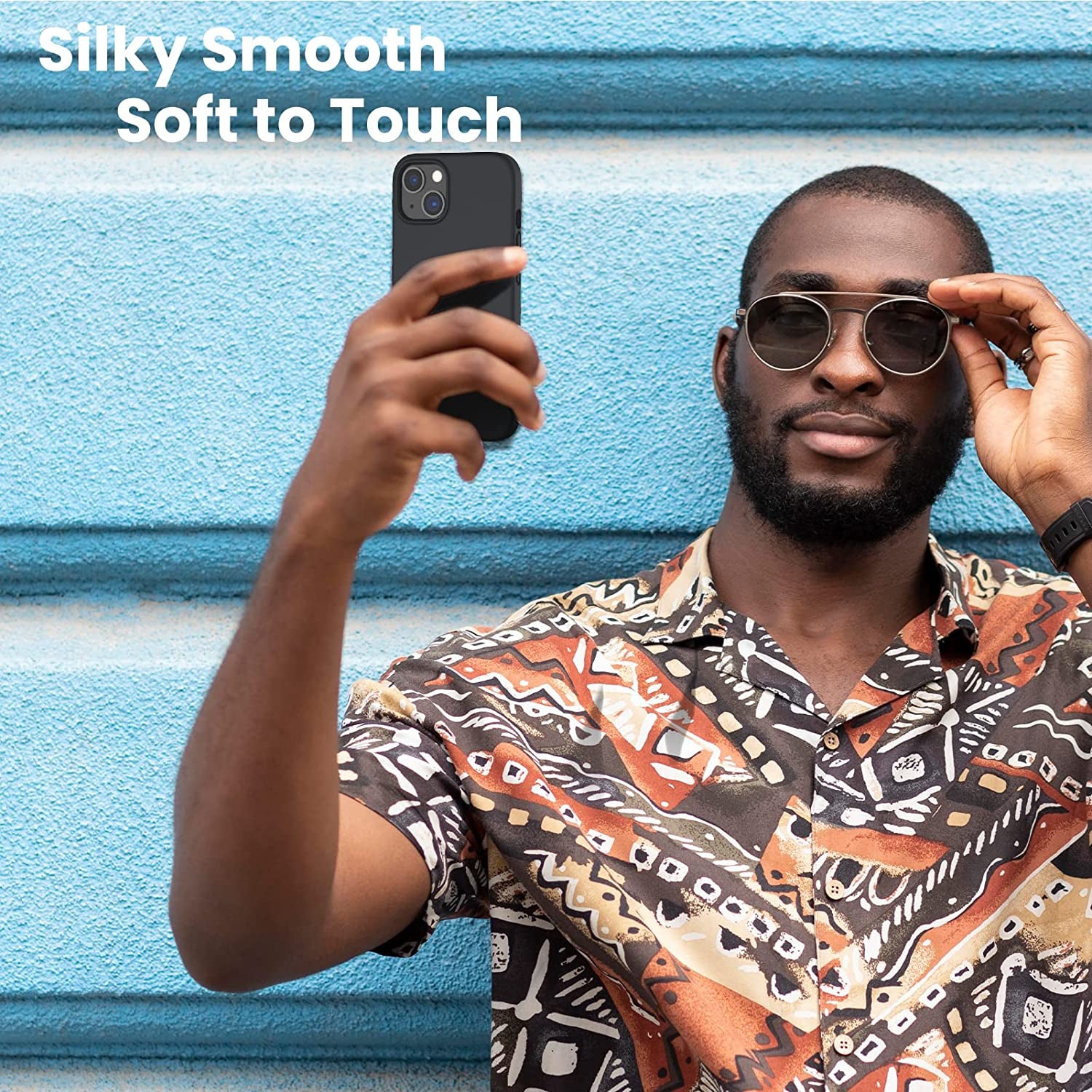 Shockproof Liquid Silicone Designed for Iphone 13 Case Gel Rubber Anti-Shock Cover Case Drop Protection 6.1Inch-Black