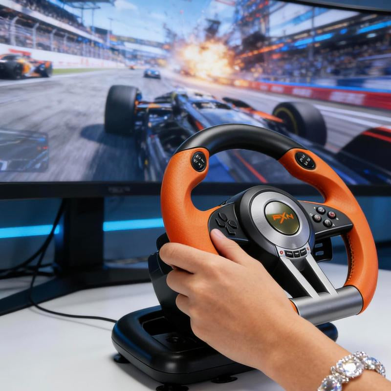Post-Christmas Gaming Essential! PXN V3 Pro Racing Wheel with Pedals /& Shifter for PC /Xbox /Series X/S PS4 /Switch/ F1 Simulation Driving Experience/Plug & Paly Console Game Controller