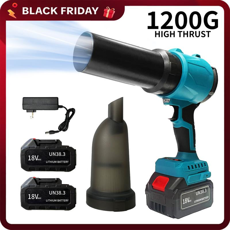 Leaf Blower and Vacuuming Two Functions with 3Speed Modes,Leaf Blower Cordless - 21V Powerful Electric Leaf Blower with 2 X 4.0Ah Batteries and Charger, 1200G Wind Pressure Handheld Blower for Lawn Care, Patio, Dust, Blowing Leaves and Car Vacuuming,