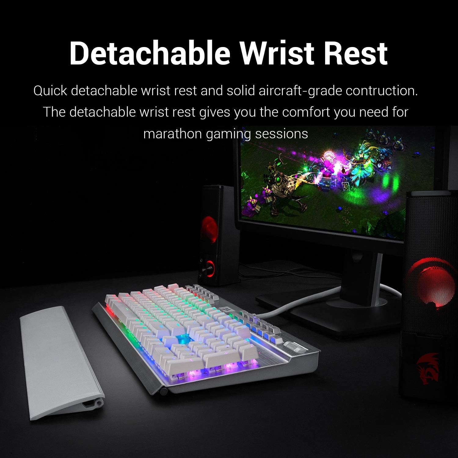 Wireless Mechanical Keyboard, Tri Mode BT5.0/2.4G/USB-C 75% 81 Keys TKL Custom Hot Swappable Gaming Keyboard, Pre-Lubed Linear Switches, Red Keyboard