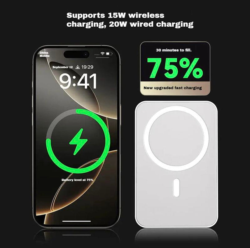 Magnetic Power Bank 10000Mah, Wireless Portable Charger for Iphone 16/15/14/13/12/Plus/Pro Max, Fast Charging Mag/Safe Battery Pack, USB Type-C, Compact & Lightweight